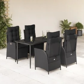 Set de muebles jardín 5 pzas con cojines ratán sintético negro de , Conjuntos de jardín - Ref: Foro24-3213178, Precio: 610,93...