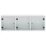 Mueble de pared con puertas de vidrio blanco 102x37x35 cm de , Taquillas y armarios de almacenamiento - Ref: Foro24-836511, P...