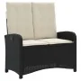 Sillón reclinable de jardín con cojines ratán sintético negro von , Gartenbänke - Ref: Foro24-368215, Preis: 173,01 €, Rabatt: %