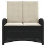Sillón reclinable de jardín con cojines ratán sintético negro von , Gartenbänke - Ref: Foro24-368215, Preis: 173,01 €, Rabatt: %