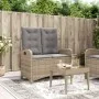 Sillón reclinable de jardín con cojines ratán sintético beige de , Bancos de jardín - Ref: Foro24-368220, Precio: 177,41 €, D...