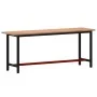 Banco de trabajo madera maciza de haya y metal 200x55x81,5 cm de , Mesas de trabajo - Ref: Foro24-3188907, Precio: 245,34 €, ...
