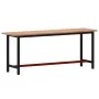 Banco de trabajo madera maciza de haya y metal 200x55x81,5 cm de , Mesas de trabajo - Ref: Foro24-3188907, Precio: 245,34 €, ...