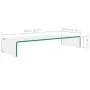 Soporte para TV/Elevador monitor cristal claro 80x30x13 cm de , Muebles TV - Ref: Foro24-244129, Precio: 91,09 €, Descuento: %