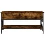 Mesa de centro madera ingeniería metal roble humo 100x50x50 cm de , Mesas de centro - Ref: Foro24-845358, Precio: 87,80 €, De...