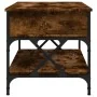 Mesa de centro madera ingeniería metal roble humo 100x50x50 cm de , Mesas de centro - Ref: Foro24-845358, Precio: 87,80 €, De...