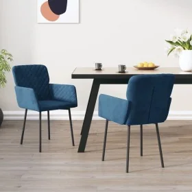 Sillas de comedor 2 unidades terciopelo azul de , Sillas de comedor - Ref: Foro24-344778, Precio: 117,10 €, Descuento: %