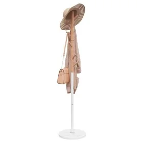 Perchero de hierro con recubrimiento en polvo blanco 172 cm de , Percheros para sombreros y abrigos - Ref: Foro24-377088, Pre...