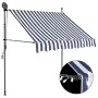 Toldo manual retráctil con LED azul y blanco 100 cm de , Toldos - Ref: Foro24-145841, Precio: 78,07 €, Descuento: %