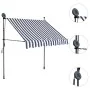 Toldo manual retráctil con LED azul y blanco 100 cm de , Toldos - Ref: Foro24-145841, Precio: 78,07 €, Descuento: %