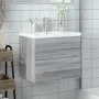 Mueble de baño con lavabo integrado gris Sonoma de , Tocadores de baño - Ref: Foro24-3278774, Precio: 196,92 €, Descuento: %