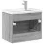 Mueble de baño con lavabo integrado gris Sonoma de , Tocadores de baño - Ref: Foro24-3278774, Precio: 196,92 €, Descuento: %