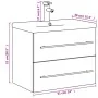 Mueble de baño con lavabo integrado gris Sonoma de , Tocadores de baño - Ref: Foro24-3278774, Precio: 196,92 €, Descuento: %
