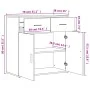 Aparadores 2 unidades madera de ingeniería negro 79x38x80 cm de , Aparadores - Ref: Foro24-3276617, Precio: 208,85 €, Descuen...