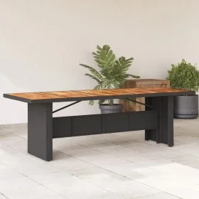 Mesa de jardín superficie madera acacia ratán negro 240x90x75cm by , Garden tables - Ref: Foro24-365595, Price: 281,12 €, Dis...
