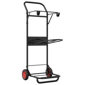 Carrito de silla de montar plegable acero negro de , Accesorios para riendas de caballos - Ref: Foro24-172502, Precio: 131,01...