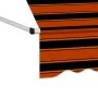 Toldo manual retráctil naranja y marrón 200 cm de , Toldos - Ref: Foro24-145836, Precio: 76,25 €, Descuento: %