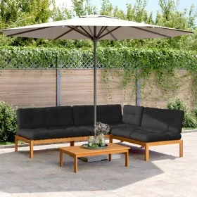 Set de sofás de palets de jardín y cojines 4 pzas madera acacia by , Outdoor sofas - Ref: Foro24-3209460, Price: 635,09 €, Di...
