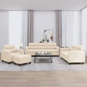 Juego de sofás con cojines 4 piezas tela microfibra beige von , Sofas - Ref: Foro24-3202301, Preis: 855,97 €, Rabatt: %