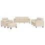 Juego de sofás con cojines 4 piezas tela microfibra beige von , Sofas - Ref: Foro24-3202301, Preis: 855,97 €, Rabatt: %