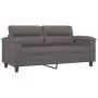 Juego de sofás con cojines 3 piezas cuero sintético gris de , Sofás - Ref: Foro24-3202369, Precio: 501,30 €, Descuento: %