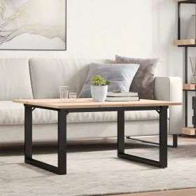 Mesa de centro marco O madera maciza pino y acero 80x80x45 cm de , Mesas de cocina y de comedor - Ref: Foro24-3282663, Precio...