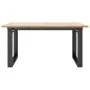 Mesa de centro marco O madera maciza pino y acero 80x80x45 cm de , Mesas de cocina y de comedor - Ref: Foro24-3282663, Precio...