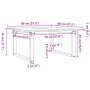 Mesa de centro marco O madera maciza pino y acero 80x80x45 cm de , Mesas de cocina y de comedor - Ref: Foro24-3282663, Precio...