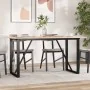 Mesa de comedor marco O madera maciza pino y acero 160x80x75cm de , Mesas de cocina y de comedor - Ref: Foro24-3282677, Preci...