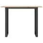Mesa de comedor marco O madera maciza pino y acero 100x50x75cm de , Mesas de cocina y de comedor - Ref: Foro24-3282675, Preci...