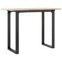 Mesa de comedor marco O madera maciza pino y acero 100x50x75cm de , Mesas de cocina y de comedor - Ref: Foro24-3282675, Preci...