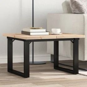 Mesa de centro marco O madera maciza pino y acero 60x60x40,5 cm von , Küchen- und Esstische - Ref: Foro24-3282726, Preis: 73,...