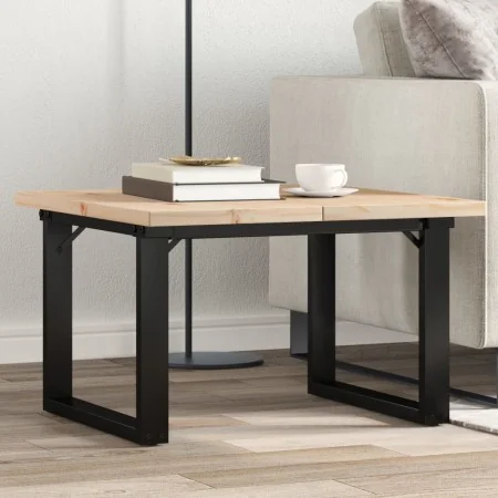 Mesa de centro marco O madera maciza pino y acero 60x60x40,5 cm von , Küchen- und Esstische - Ref: Foro24-3282726, Preis: 73,...