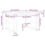 Mesa de centro marco O madera maciza pino y acero 60x60x40,5 cm von , Küchen- und Esstische - Ref: Foro24-3282726, Preis: 73,...