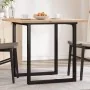 Mesa de comedor marco O madera maciza pino y acero 80x80x75,5cm by , Kitchen and dining tables - Ref: Foro24-3282739, Price: ...