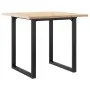 Mesa de comedor marco O madera maciza pino y acero 80x80x75,5cm by , Kitchen and dining tables - Ref: Foro24-3282739, Price: ...