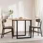 Mesa de comedor marco O madera maciza pino y acero 80x80x75,5cm by , Kitchen and dining tables - Ref: Foro24-3282739, Price: ...