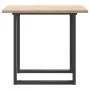 Mesa de comedor marco O madera maciza pino y acero 80x80x75,5cm by , Kitchen and dining tables - Ref: Foro24-3282739, Price: ...