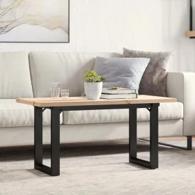 Mesa de centro marco O madera maciza pino y acero 90x40x45,5 cm by , Kitchen and dining tables - Ref: Foro24-3282730, Price: ...