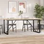 Mesa de comedor marco O madera maciza pino acero 200x100x75,5cm de , Mesas de cocina y de comedor - Ref: Foro24-3282745, Prec...
