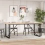 Mesa de comedor marco O madera maciza pino acero 200x100x75,5cm de , Mesas de cocina y de comedor - Ref: Foro24-3282745, Prec...