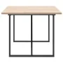 Mesa de comedor marco O madera maciza pino acero 200x100x75,5cm de , Mesas de cocina y de comedor - Ref: Foro24-3282745, Prec...