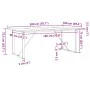 Mesa de comedor marco O madera maciza pino acero 200x100x75,5cm de , Mesas de cocina y de comedor - Ref: Foro24-3282745, Prec...