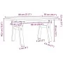 Mesa de centro marco Y madera maciza pino y acero 80x50x40,5 cm by , Kitchen and dining tables - Ref: Foro24-3282772, Price: ...