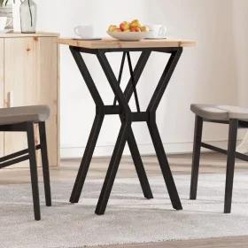 Mesa de comedor marco Y madera maciza pino y acero 50x50x75,5cm by , Kitchen and dining tables - Ref: Foro24-3282779, Price: ...