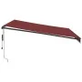 Toldo retráctil automático con LEDs color burdeos 400x350 cm de , Toldos - Ref: Foro24-3215001, Precio: 936,70 €, Descuento: %