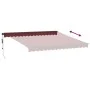 Toldo retráctil automático con LEDs color burdeos 400x350 cm de , Toldos - Ref: Foro24-3215001, Precio: 936,70 €, Descuento: %