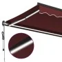 Toldo retráctil automático con LEDs color burdeos 400x350 cm de , Toldos - Ref: Foro24-3215001, Precio: 936,70 €, Descuento: %