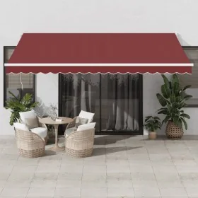 Toldo retráctil manual burdeos 450x300 cm by , Awnings - Ref: Foro24-3215296, Price: 350,90 €, Discount: %