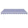 Toldo retráctil automático azul y blanco 3x2,5 m de , Toldos - Ref: Foro24-3154471, Precio: 263,45 €, Descuento: %